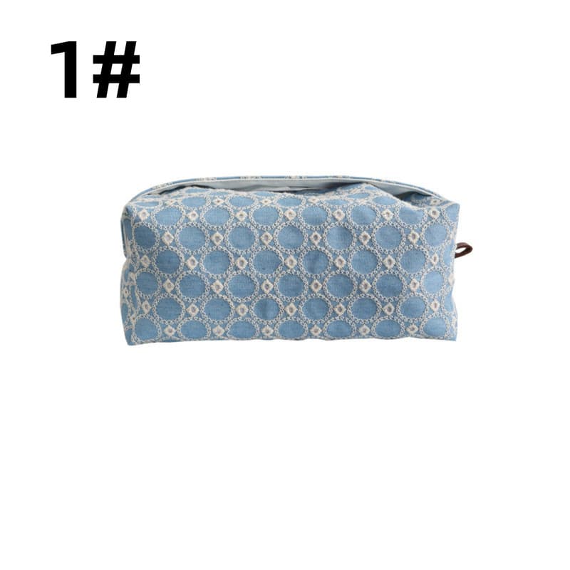 フェルト製チェック柄ティッシュケース吊り下げ式カバー