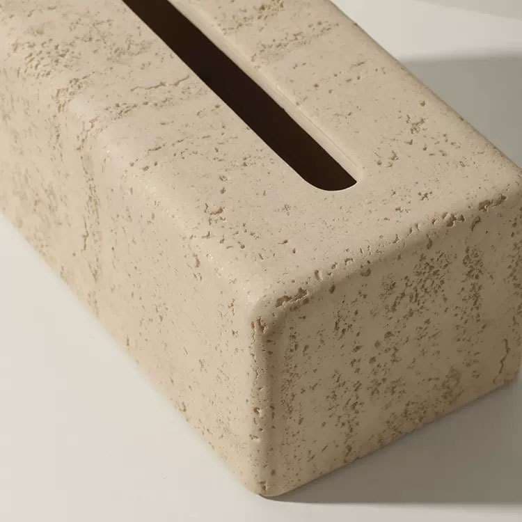 ティッシュケース　自然素材風ティッシュケース