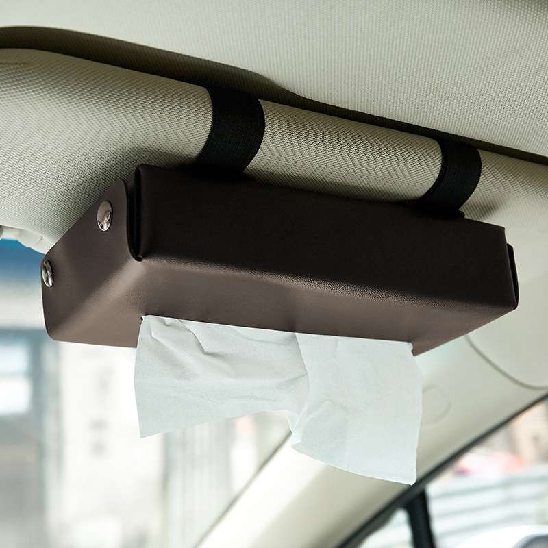 ティッシュケース　取り付けられるレザー調車内用高級ティッシュケース