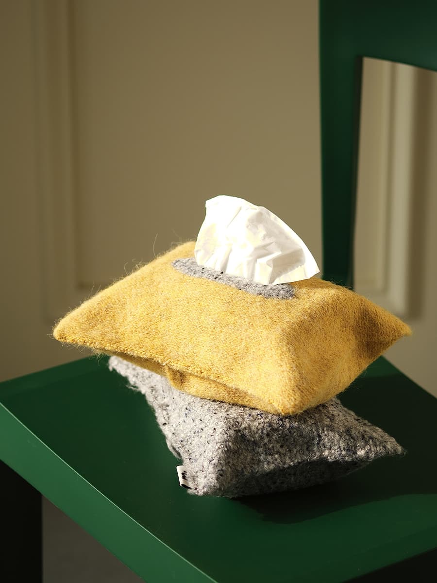 ティッシュケース ふわもこ布製ティッシュカバー