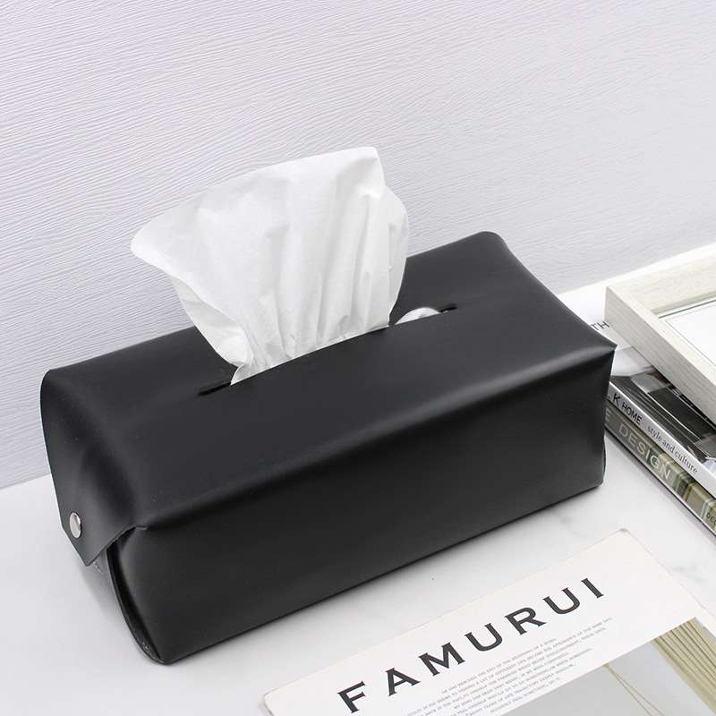 ティッシュケース　柔らか素材レザーソフトティッシュボックス