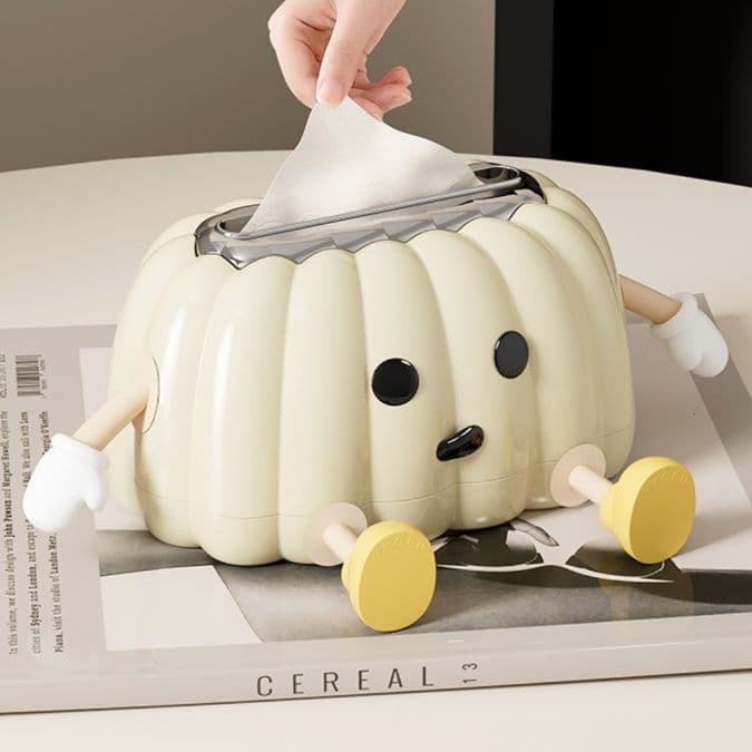 ティッシュケース かぼちゃ型キャラクターティッシュボックス