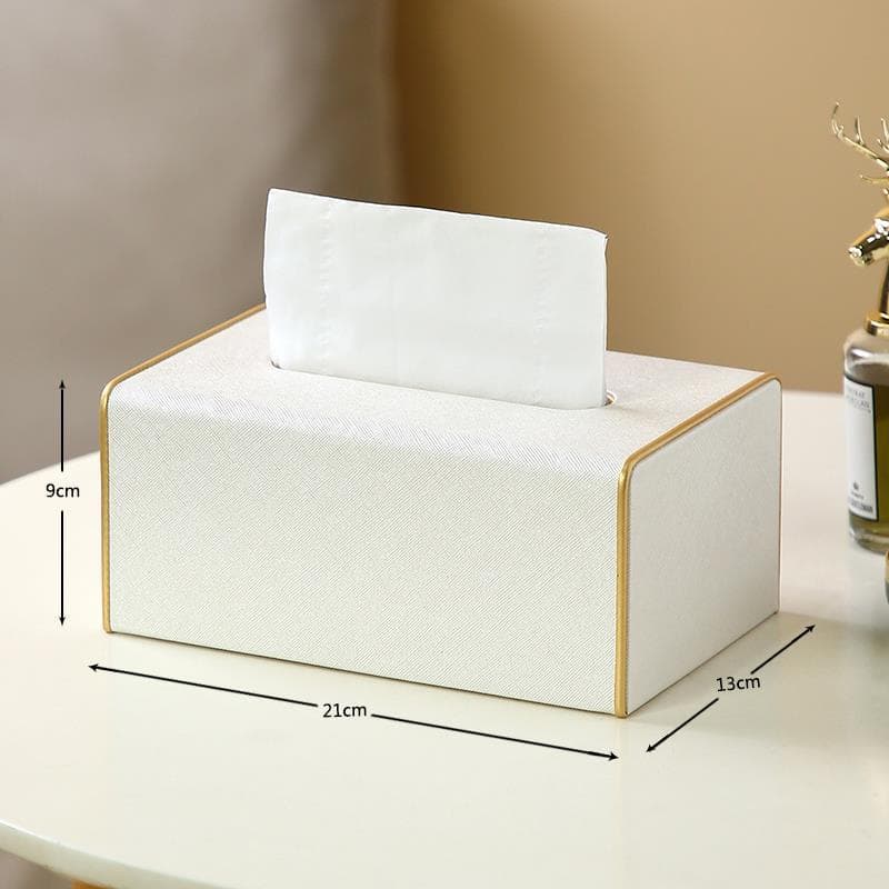 ティッシュケース レザー調シンプルスタイルティッシュボックス