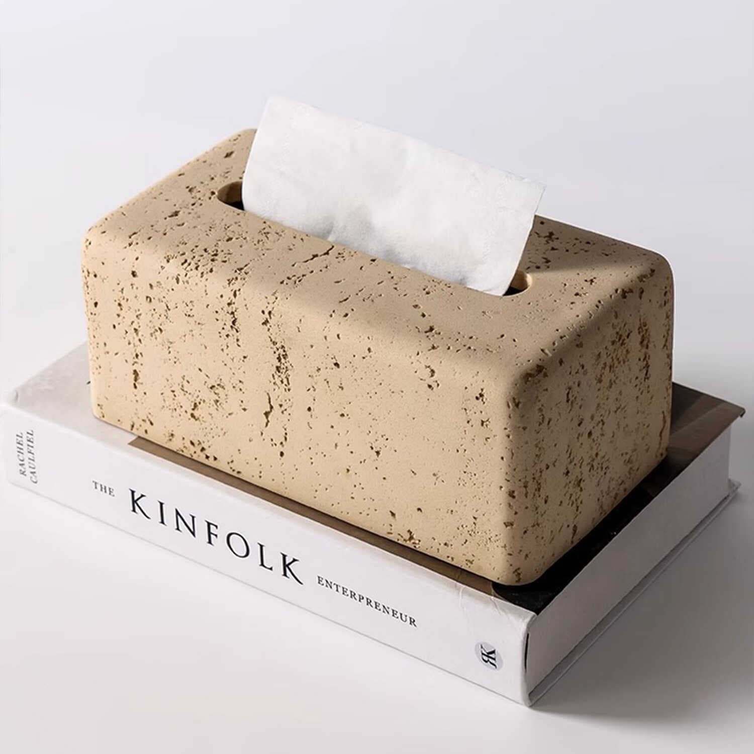 ティッシュケース　石タイプナチュラルスタイルティッシュカバーボックス