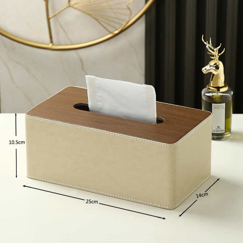 ティッシュケース 上質レザー調ティッシュボックス