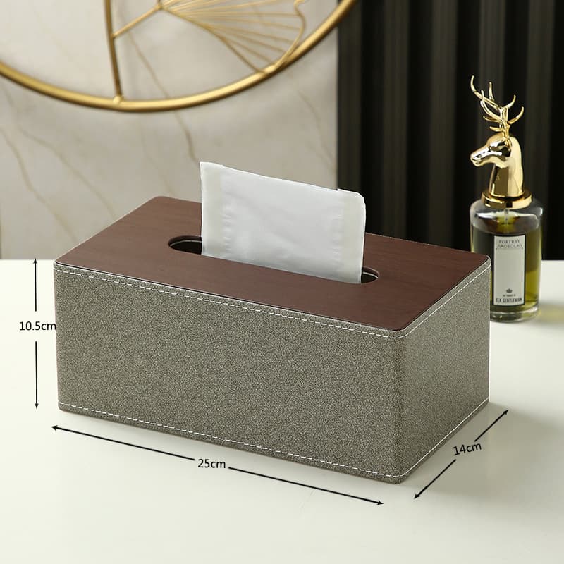 ティッシュケース 上質レザー調ティッシュボックス