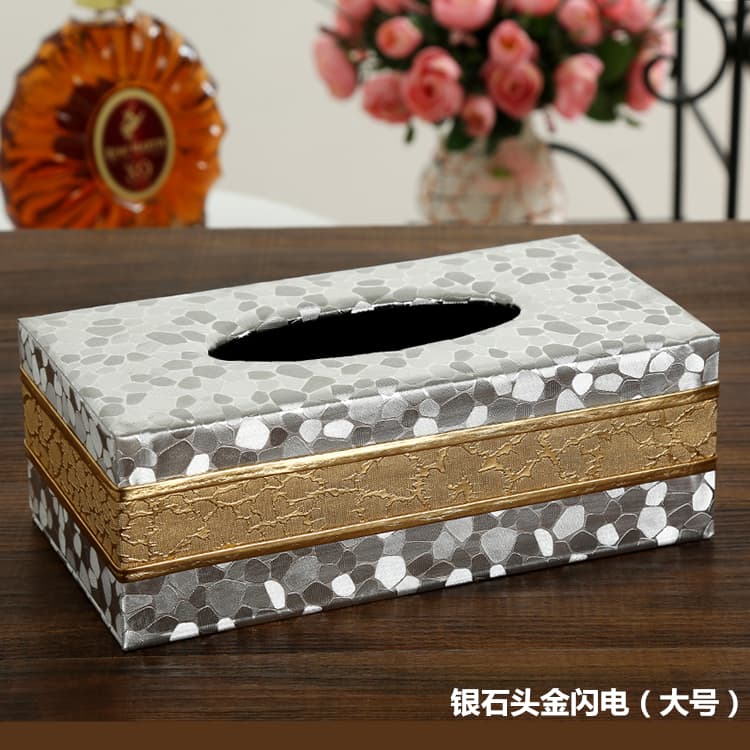 ティッシュケース　レザー製モダンスタイルティッシュケース
