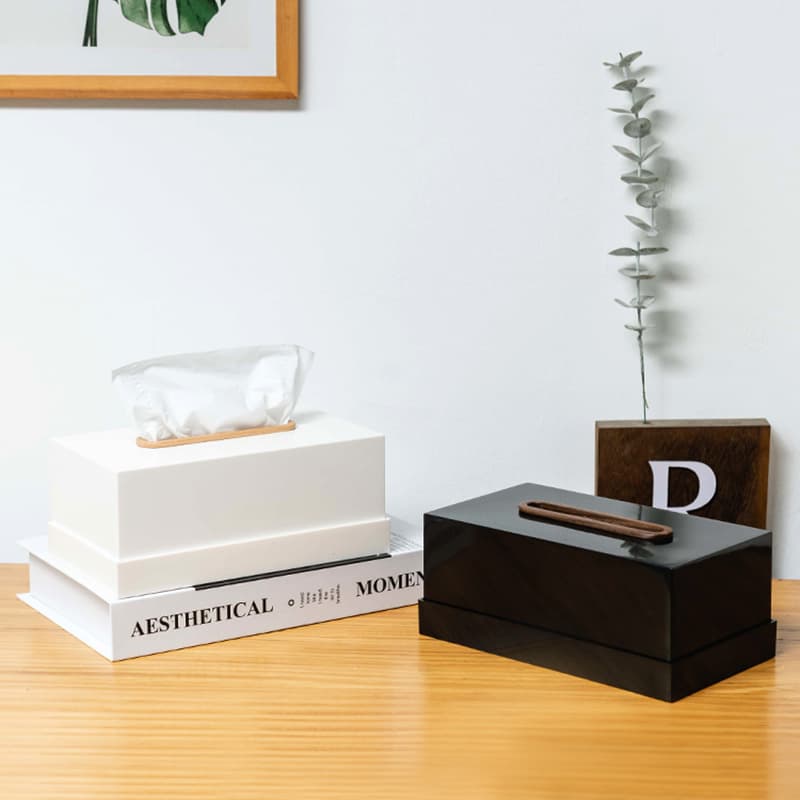 ティッシュケース シンプル木材製おしゃれティッシュボックス
