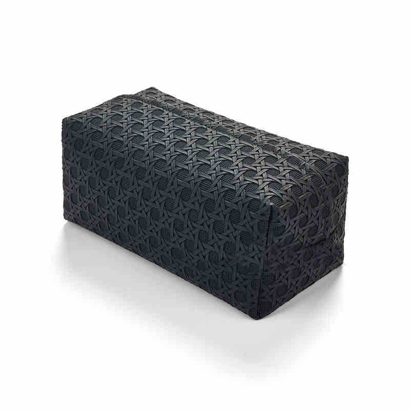 天然籐の透かし編みティッシュケース