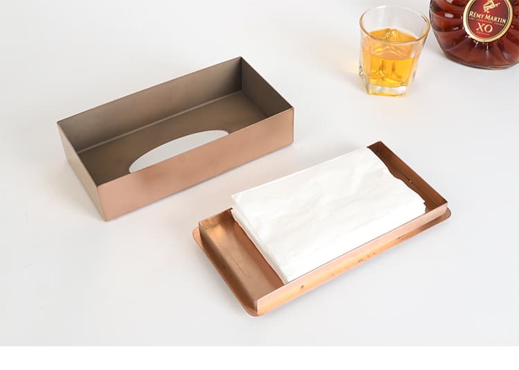 ティッシュケース　アルミ製スタイリッシュティッシュボックス