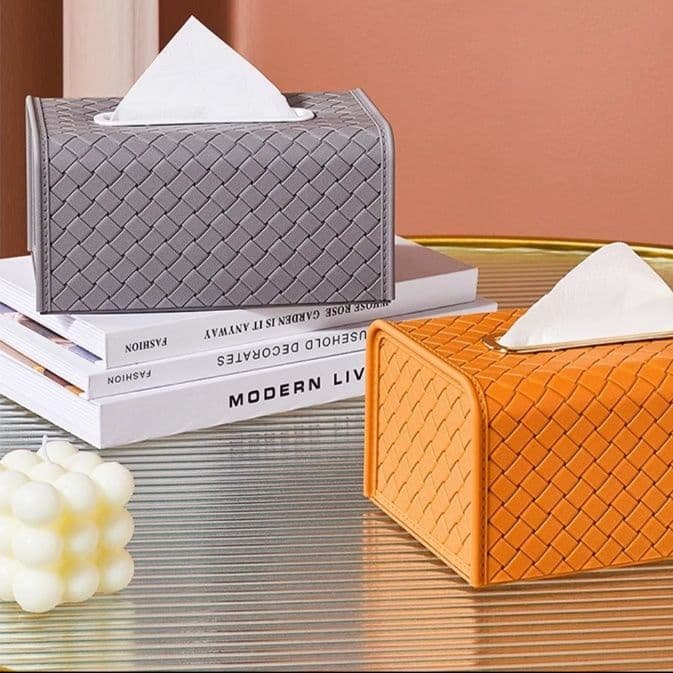 ティッシュケース 上質編み込みティッシュカバー