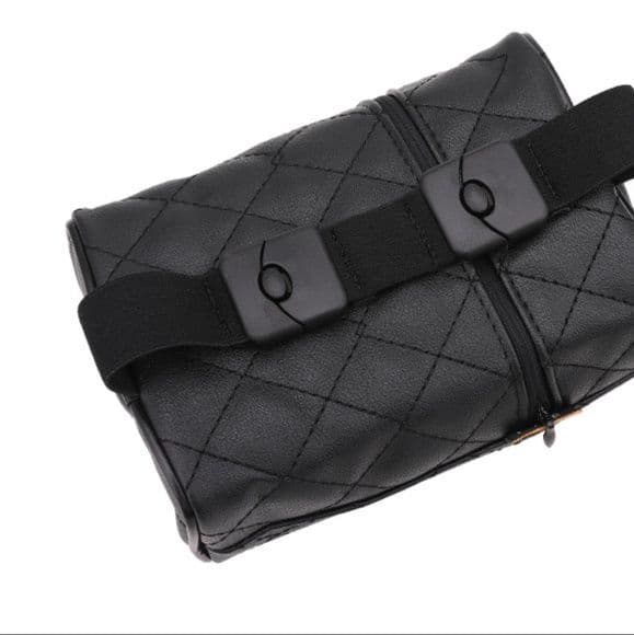 ティッシュケース レザー 車載用多機能キルティング縫製ティッシュホルダー