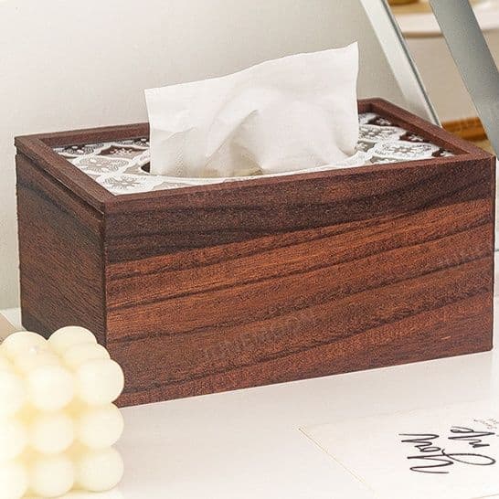 ティッシュケース 天然木目調和風ティッシュボックス収納ケース