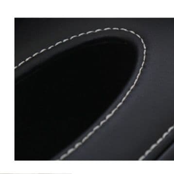 ティッシュケース 編み込み模様　レザー　多機能収納付き