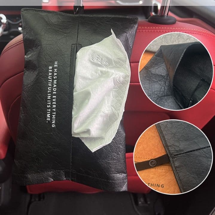 ティッシュケース 車載用吊り下げ式紙風　ソフト