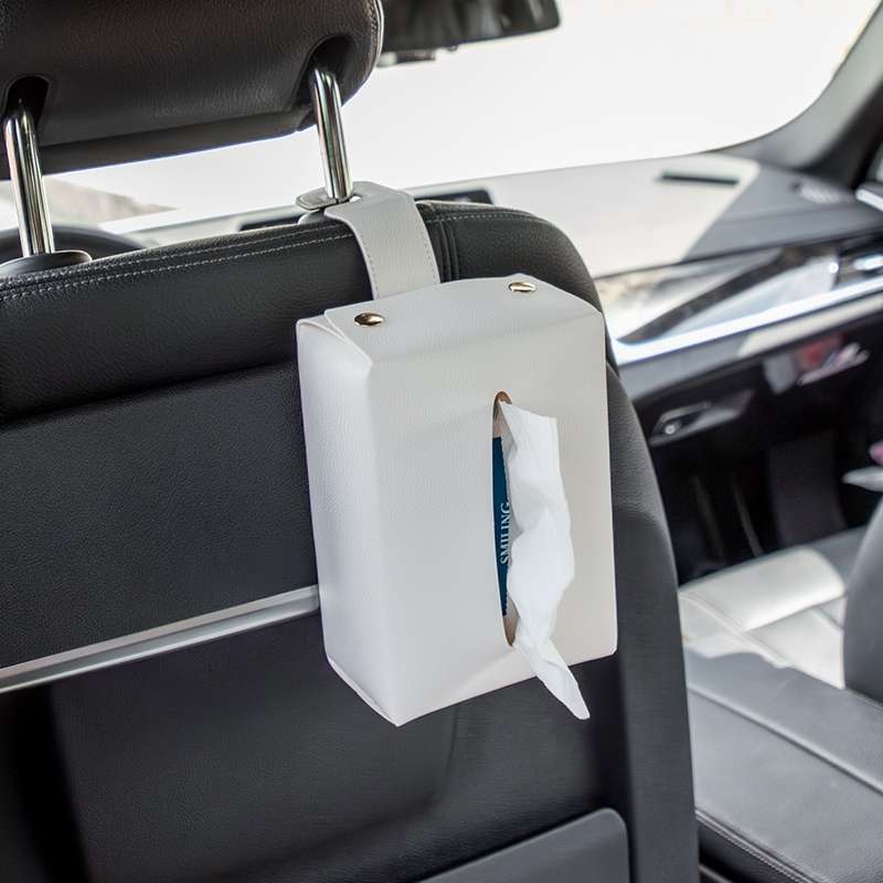 ティッシュケース レザー調あ車内スマートティッシュホルダー