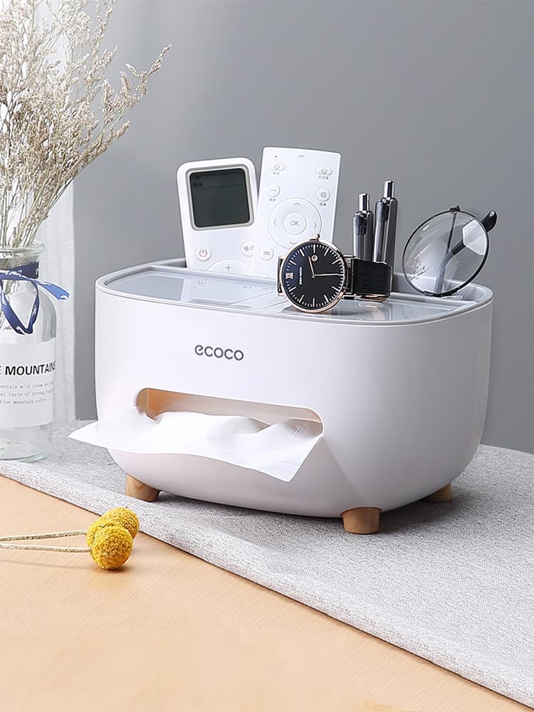 ティッシュケース 多機能収納ティッシュボックス