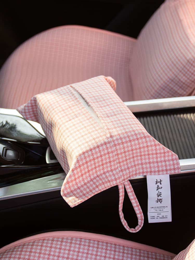 ティッシュケース ティッシュケース 格子柄の優しさ