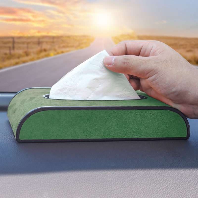 ティッシュケース　高級感漂う車内用ティッシュケース