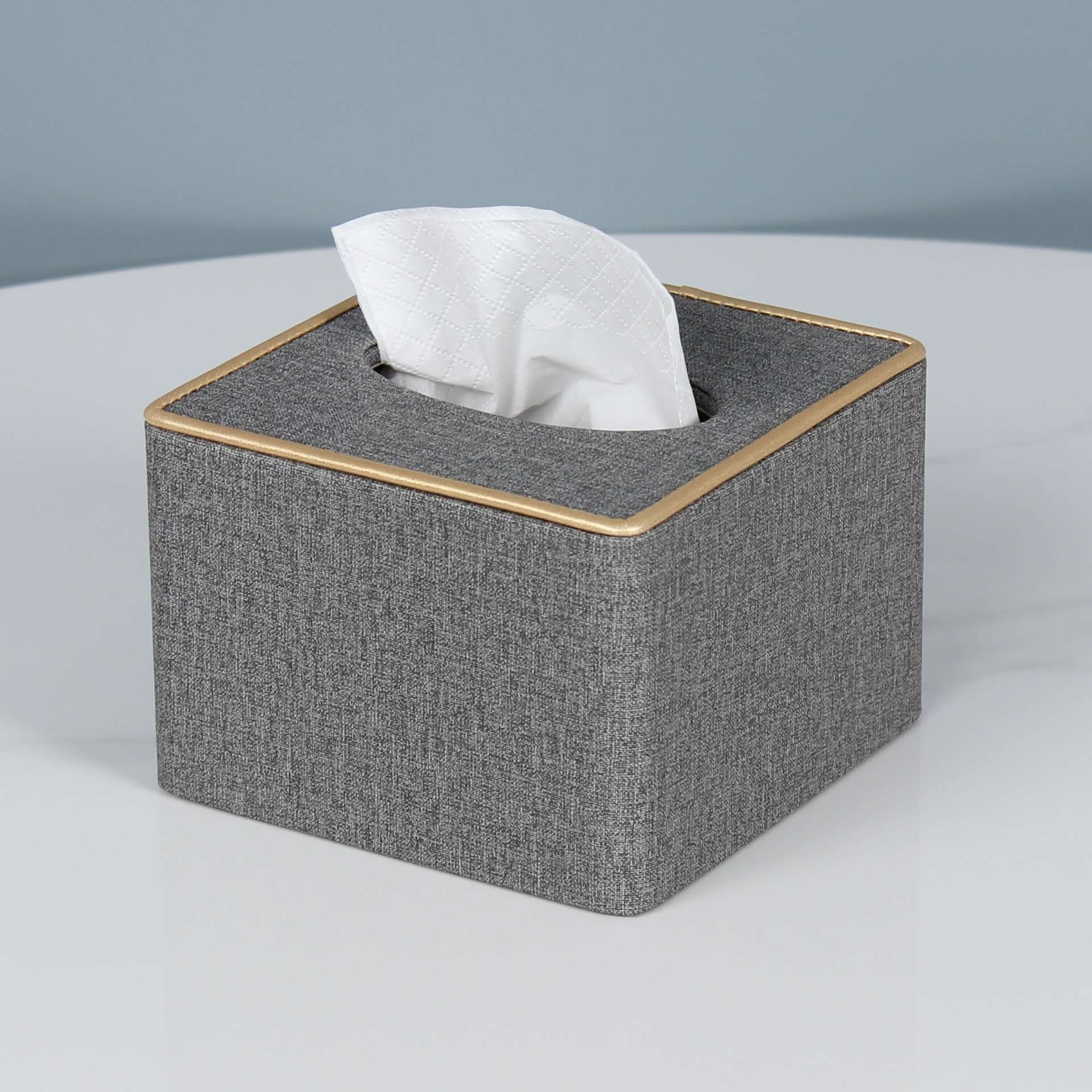 ティッシュケース 上質レザー調ティッシュボックス