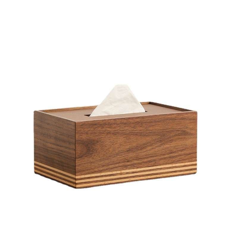 ティッシュケース 優美な天然木ティッシュボックス
