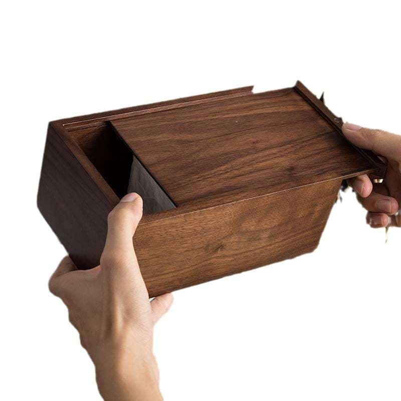 ティッシュケース 木目際立つ高級感ティッシュボックス