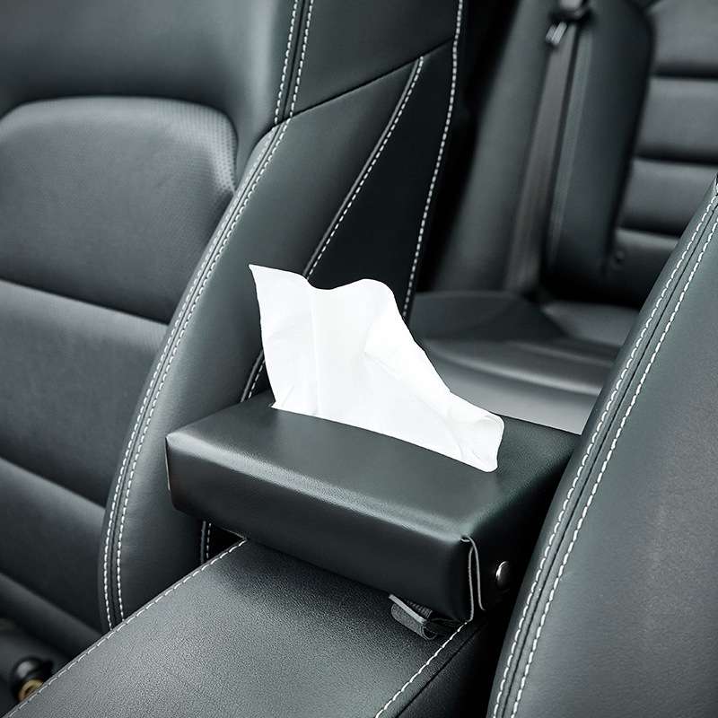 ティッシュケース　取り付けられるレザー調車内用高級ティッシュケース