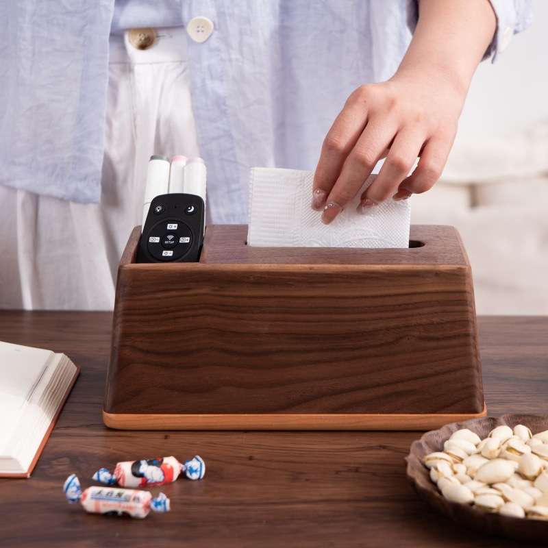 和風ナチュラル木目ティッシュケース