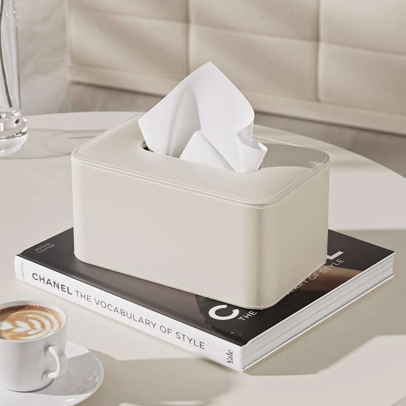ティッシュケース レザー調シンプル・おしゃれなティッシュカバーボックス