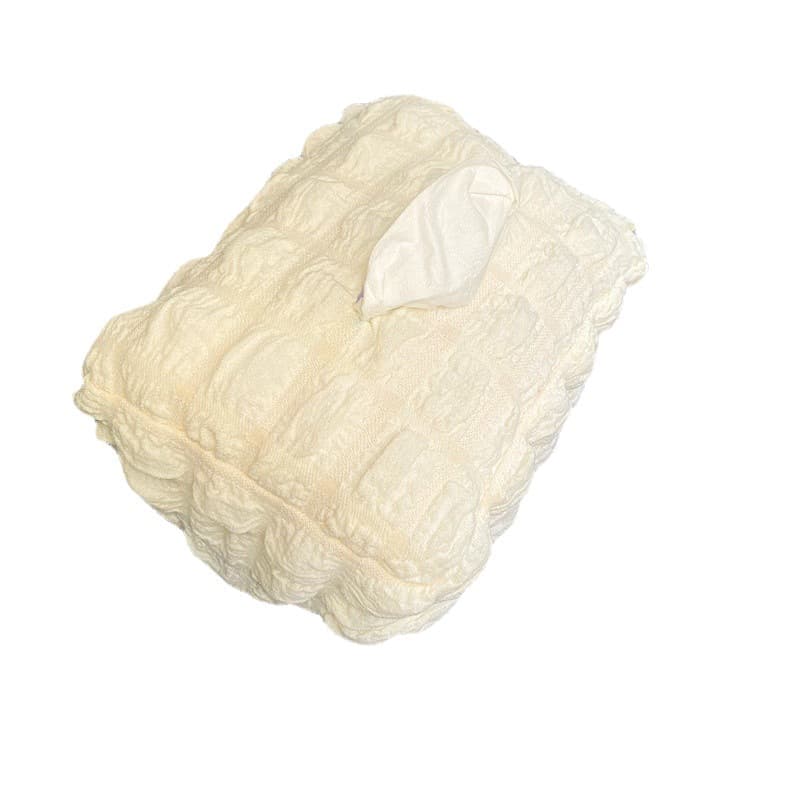 ティッシュケース 布 レース刺繍車載用ティッシュケース