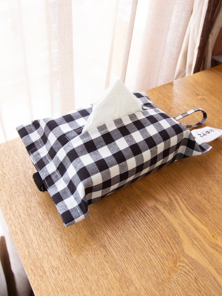 ティッシュケース ティッシュケース 格子柄の優しさ