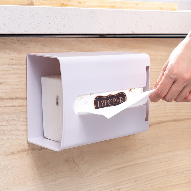 ティッシュケース ティッシュケース 壁掛け式省スペースティッシュホルダー