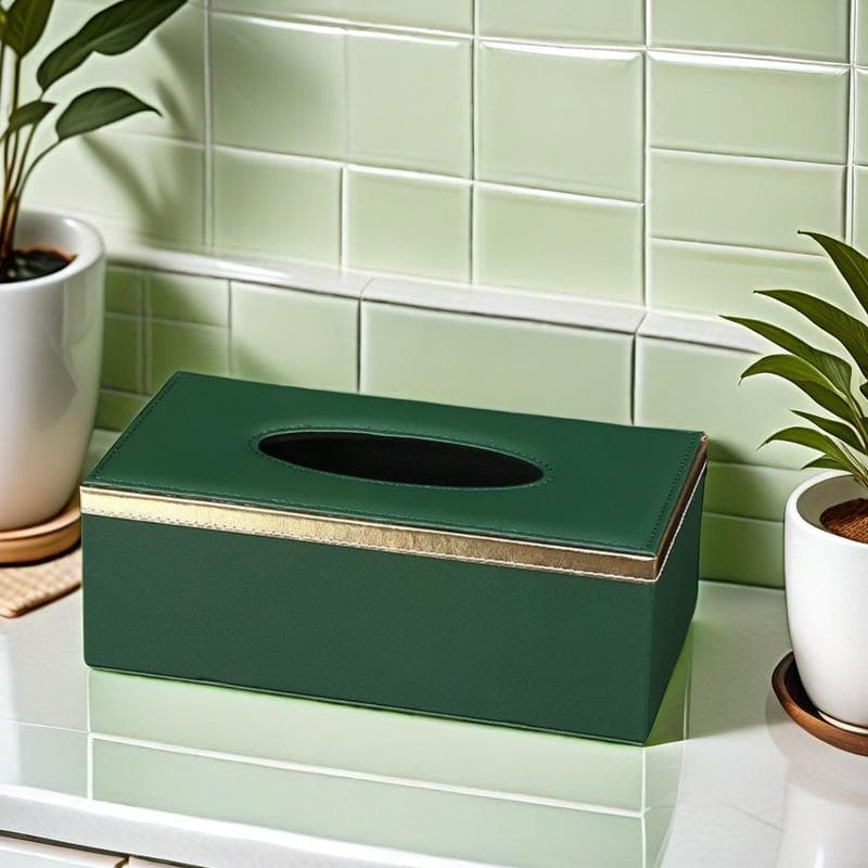 ティッシュケース 高級感漂う革調ティッシュボックス