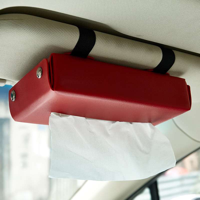 ティッシュケース　取り付けられるレザー調車内用高級ティッシュケース