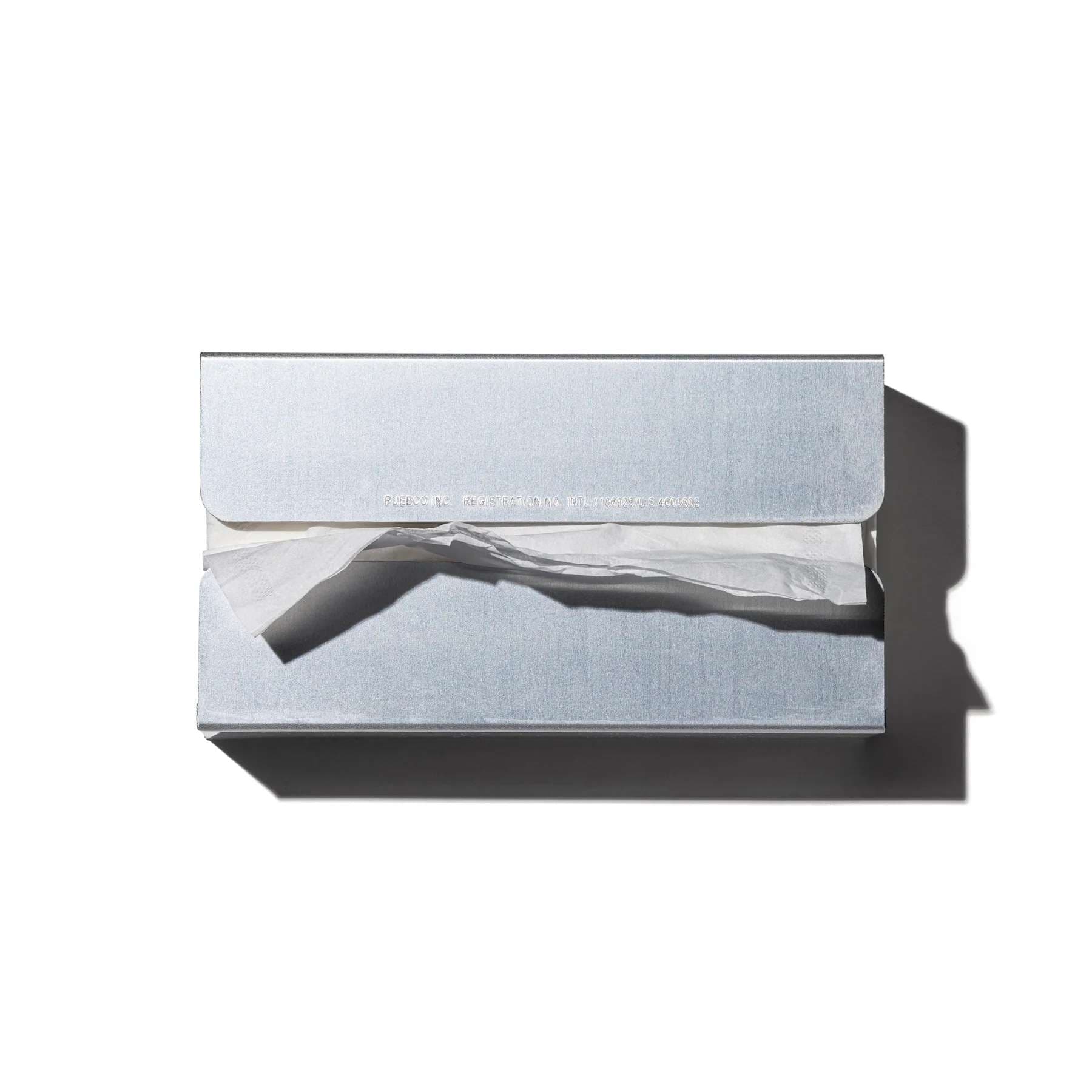 ティッシュケース　凹凸デザインステンレス製ティッシュケース