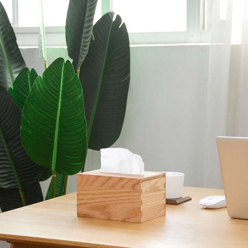 ティッシュケース 北欧風シンプル木製ティッシュボックス