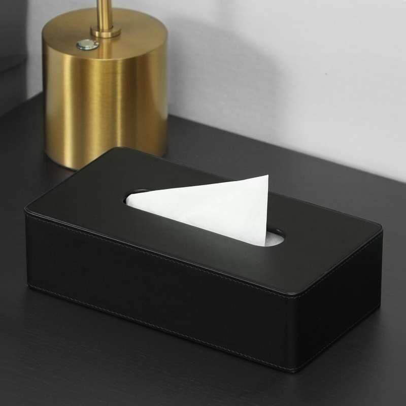 ティッシュケース　高級感漂う上質レザーティッシュケース