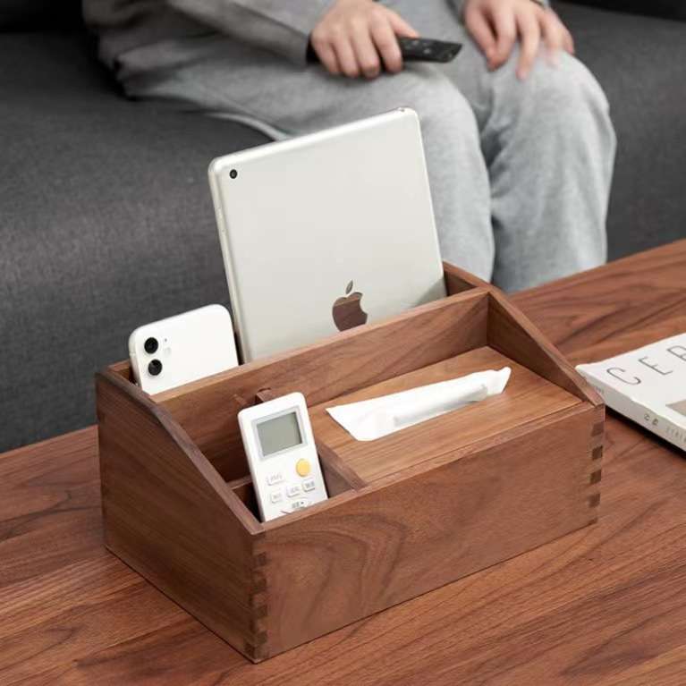 ティッシュケース 木製多機能ティッシュボックス