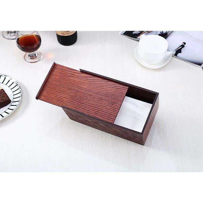 ティッシュケース 木製シンプル和風モダンティッシュカバーケース