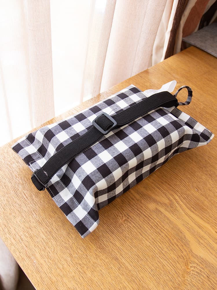 ティッシュケース ティッシュケース 格子柄の優しさ