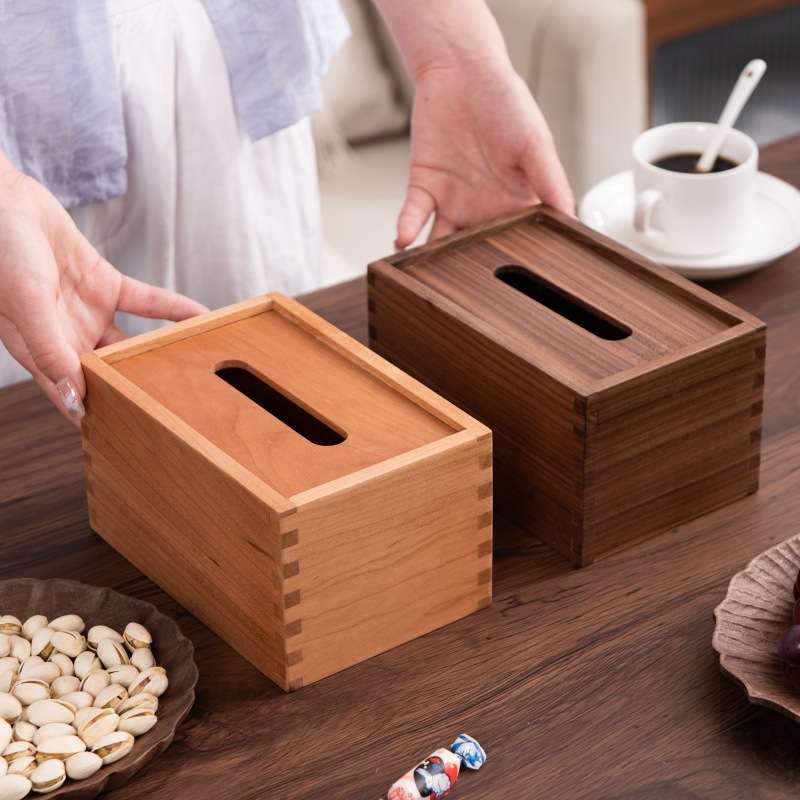 和風ナチュラル木目ティッシュケース