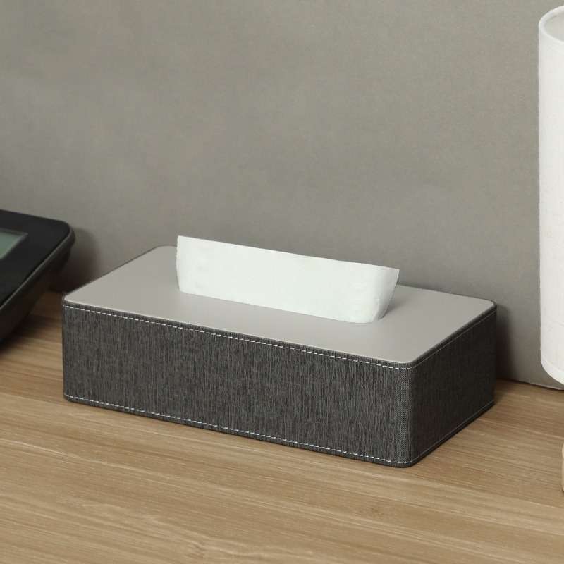 ティッシュケース　高級感漂う上質レザーティッシュケース