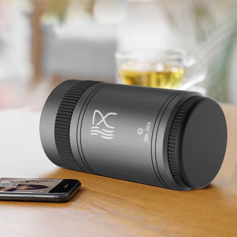 ティッシュケース　ステンレス製高級車用筒形ティッシュボックス