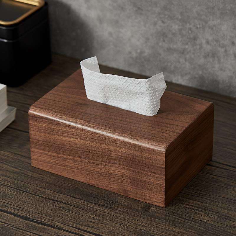 ティッシュケース 木目際立つ高級感ティッシュボックス