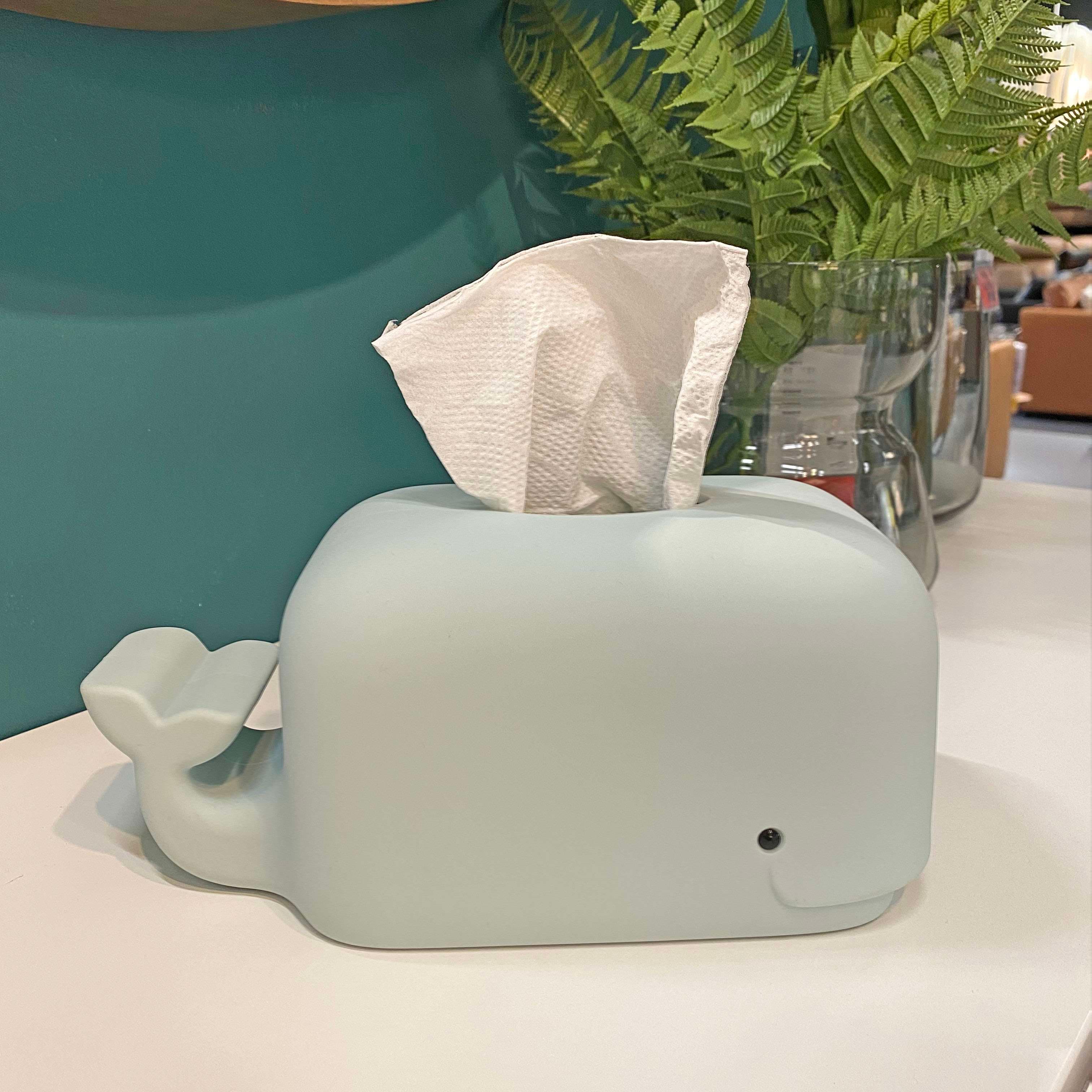 ティッシュケース　くじら型シリコンティッシュケース