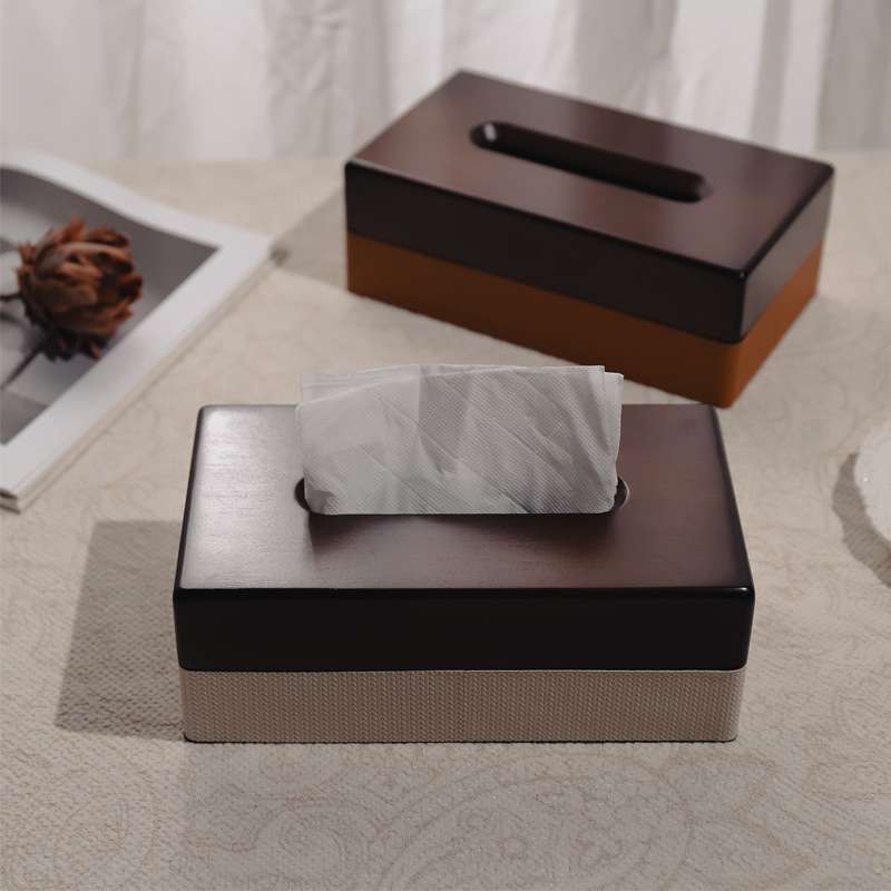 ティッシュケース 木材製モダンスタイルティッシュカバーケース