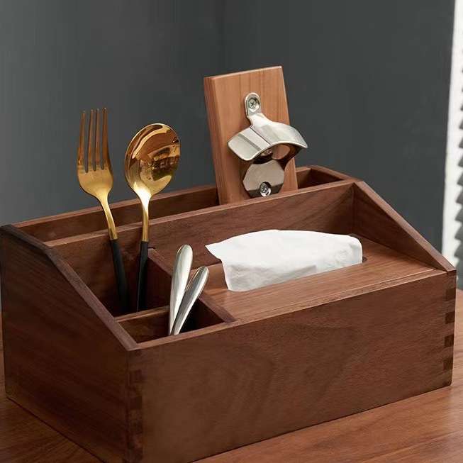 ティッシュケース 木製多機能ティッシュボックス
