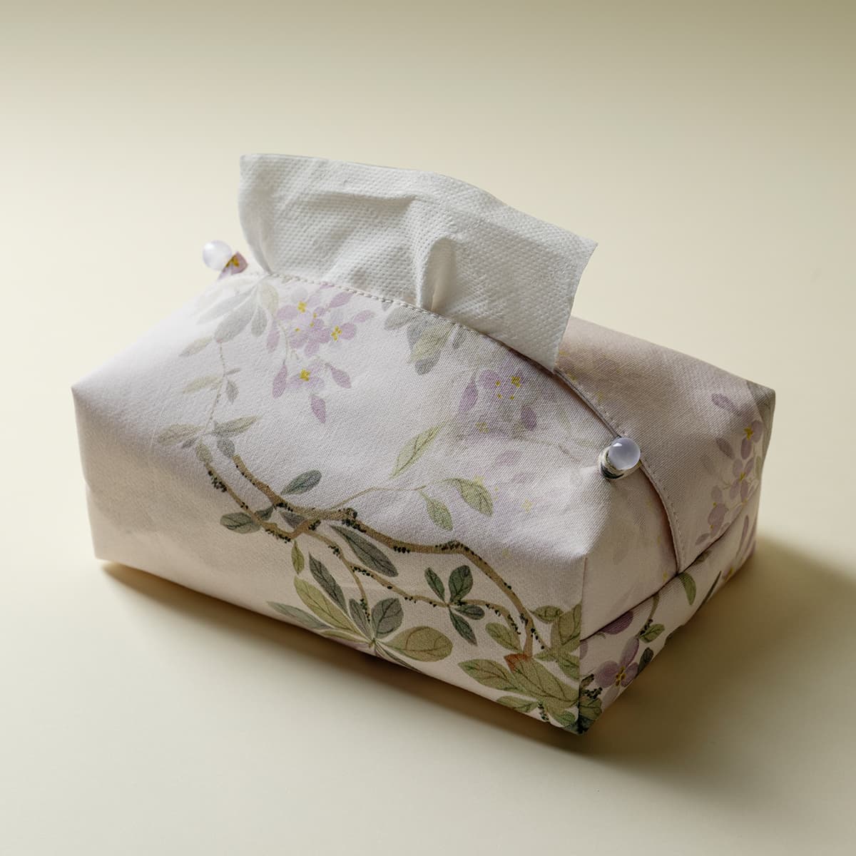 ティッシュケース 花鳥風月刺繍のティッシュケースカバー