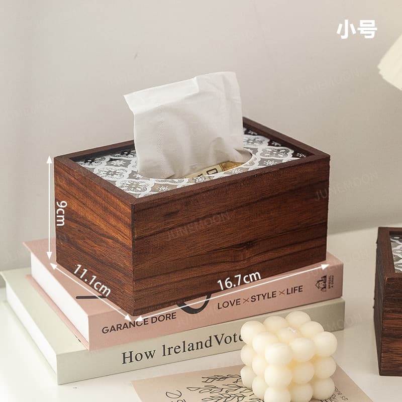 ティッシュケース 天然木目調和風ティッシュボックス収納ケース
