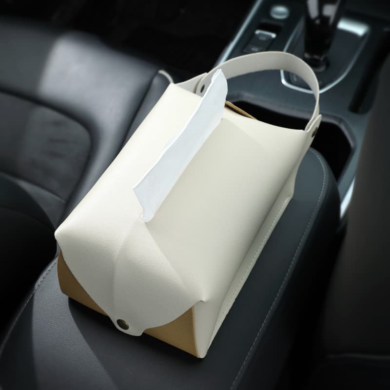 ティッシュケース 吊るせるレザーハンギングティッシュケース